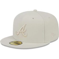 Men's Atlanta Braves New Era Khaki Tonal 59FIFTY Fitted Hat