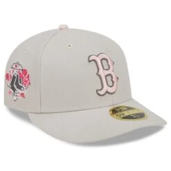Men's Boston Red Sox New Era Khaki 2023 Mother's Day Low Profile 59FIFTY Fitted Hat