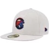 Men's Chicago Cubs New Era Khaki Stone Dim Undervisor 59FIFTY Fitted Hat