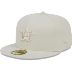 Men's Houston Astros New Era Khaki Tonal 59FIFTY Fitted Hat