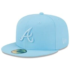 Men's Atlanta Braves New Era Light Blue 2023 Spring Color Basic 59FIFTY Fitted Hat