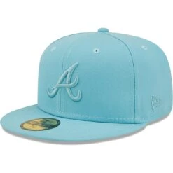 Men's Atlanta Braves New Era Light Blue Color Pack 59FIFTY Fitted Hat