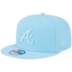 Men's Atlanta Braves New Era Light Blue Spring Color Basic 9FIFTY Snapback Hat