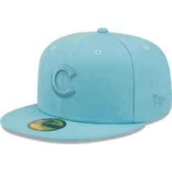 Men's Chicago Cubs New Era Light Blue Color Pack 59FIFTY Fitted Hat