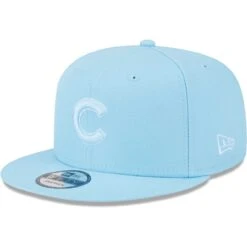 Men's Chicago Cubs New Era Light Blue Spring Color Basic 9FIFTY Snapback Hat