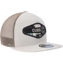 Men's Chicago Cubs New Era Natural Retro Beachin' Patch A-Frame Trucker 9FIFTY Snapback Hat -NEW ERA Sales Store mens new era natural chicago cubs retro beachin patch a frame trucker 9fifty snapback hat ss5 p 200003565pv 3u ubgt3lx5cbvszoaydu4cv ke2fy1h4xnfgkebvumk4