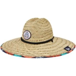 Men's Detroit Tigers New Era Natural 2023 Spring Training Floral Straw Hat