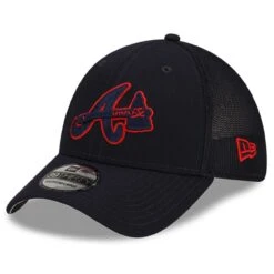 Men's Atlanta Braves New Era Navy 2023 Batting Practice 39THIRTY Flex Hat