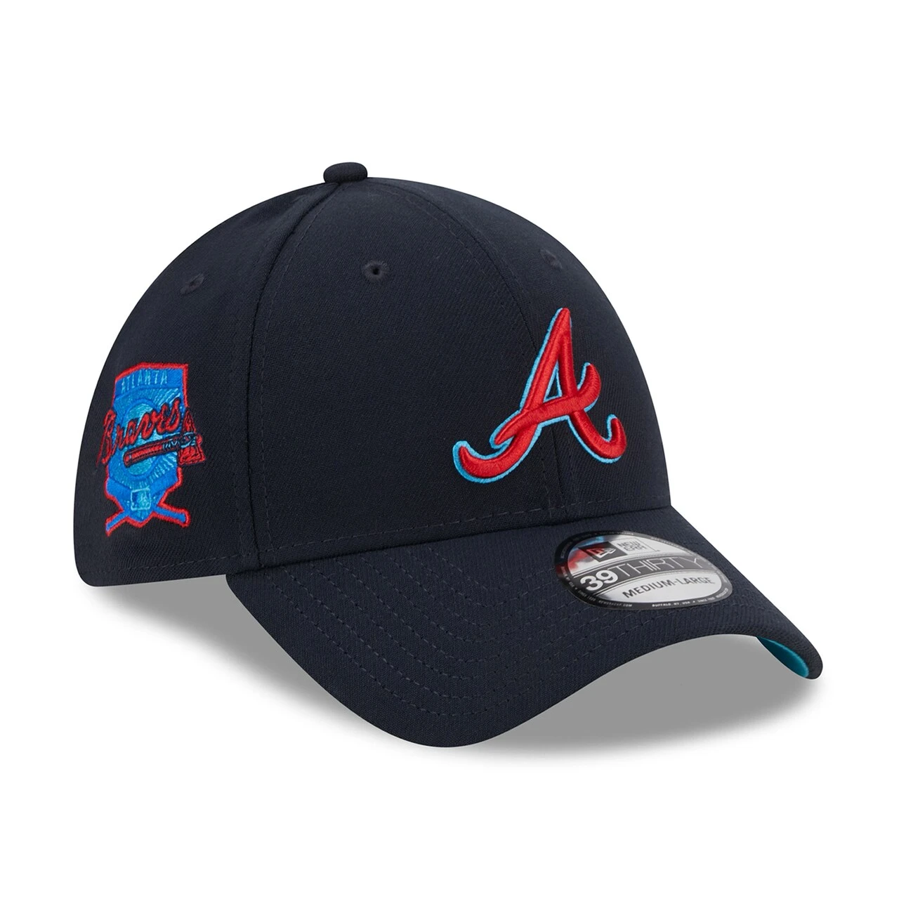 Men's Atlanta Braves New Era Navy 2023 MLB Father's Day 39THIRTY Flex Hat 1 Men's Atlanta Braves New Era Navy 2023 MLB Father's Day 39THIRTY Flex Hat