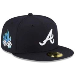Men's Atlanta Braves New Era Navy FEATURE X MLB 59FIFTY Fitted Hat