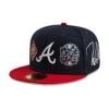 Men's Atlanta Braves New Era Navy Historic World Series Champions 59FIFTY Fitted Hat