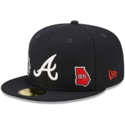 Men's Atlanta Braves New Era Navy Identity 59FIFTY Fitted Hat