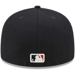Men's Atlanta Braves New Era Navy Identity 59FIFTY Fitted Hat -NEW ERA Sales Store mens new era navy atlanta braves identity 59fifty fitted hat pi4673000 altimages ff 4673574 90a621fce6e723467097alt4 full