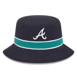 Men's Atlanta Braves New Era Navy Reverse Bucket Hat