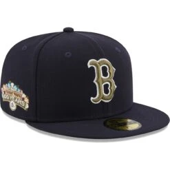 Men's Boston Red Sox New Era Navy 100 Years Spring Training Botanical 59FIFTY Fitted Hat