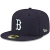 Men's Boston Red Sox New Era Navy White Logo 59FIFTY Fitted Hat