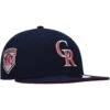 Men's Colorado Rockies New Era Navy 1993 All-Star Game Lava Undervisor 59FIFTY Fitted Hat