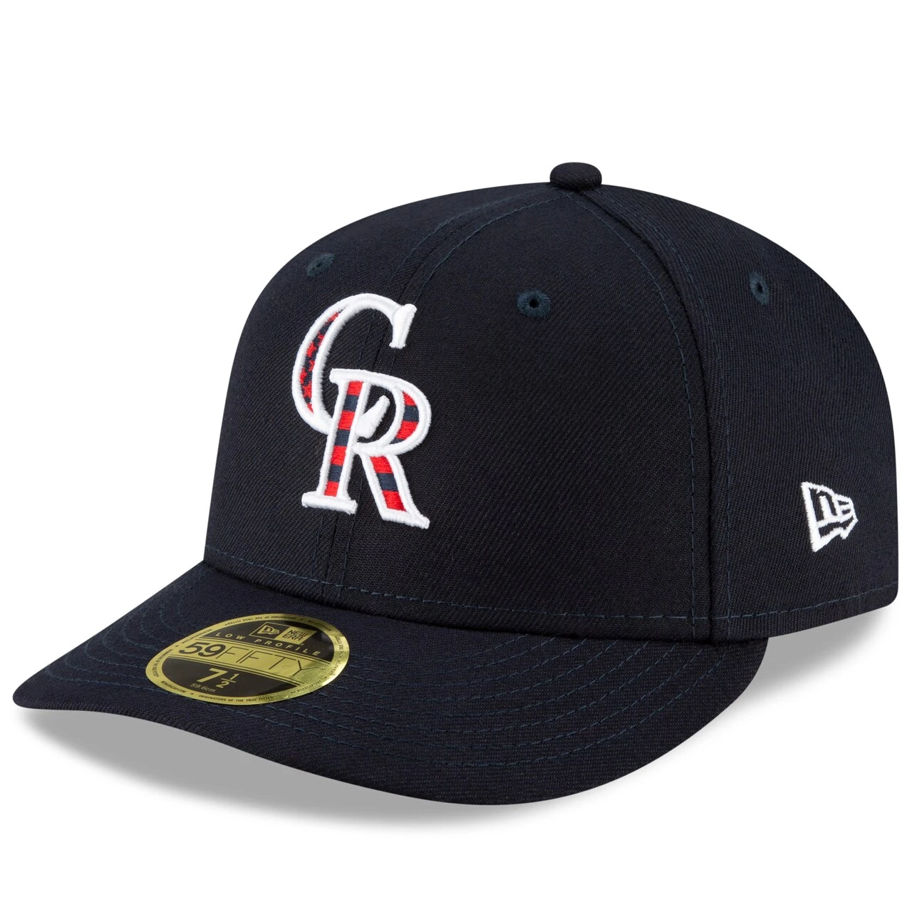 Men's Colorado Rockies New Era Navy 4th Of July On-Field Low Profile 59FIFTY Fitted Hat - Image 3