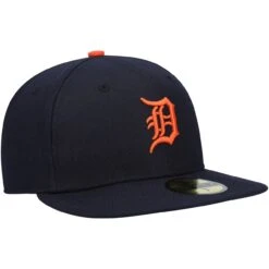 Men's Detroit Tigers New Era Navy Authentic Collection On-Field Road 59FIFTY Fitted Hat -NEW ERA Sales Store mens new era navy detroit tigers authentic collection on field road 59fifty fitted hat pi4637000 altimages ff 4637889 7621e03cc6af58cee6f9alt3 full