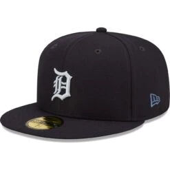 Men's Detroit Tigers New Era Navy Monochrome Camo 59FIFTY Fitted Hat