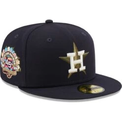 Men's Houston Astros New Era Navy 45th Anniversary Spring Training Botanical 59FIFTY Fitted Hat