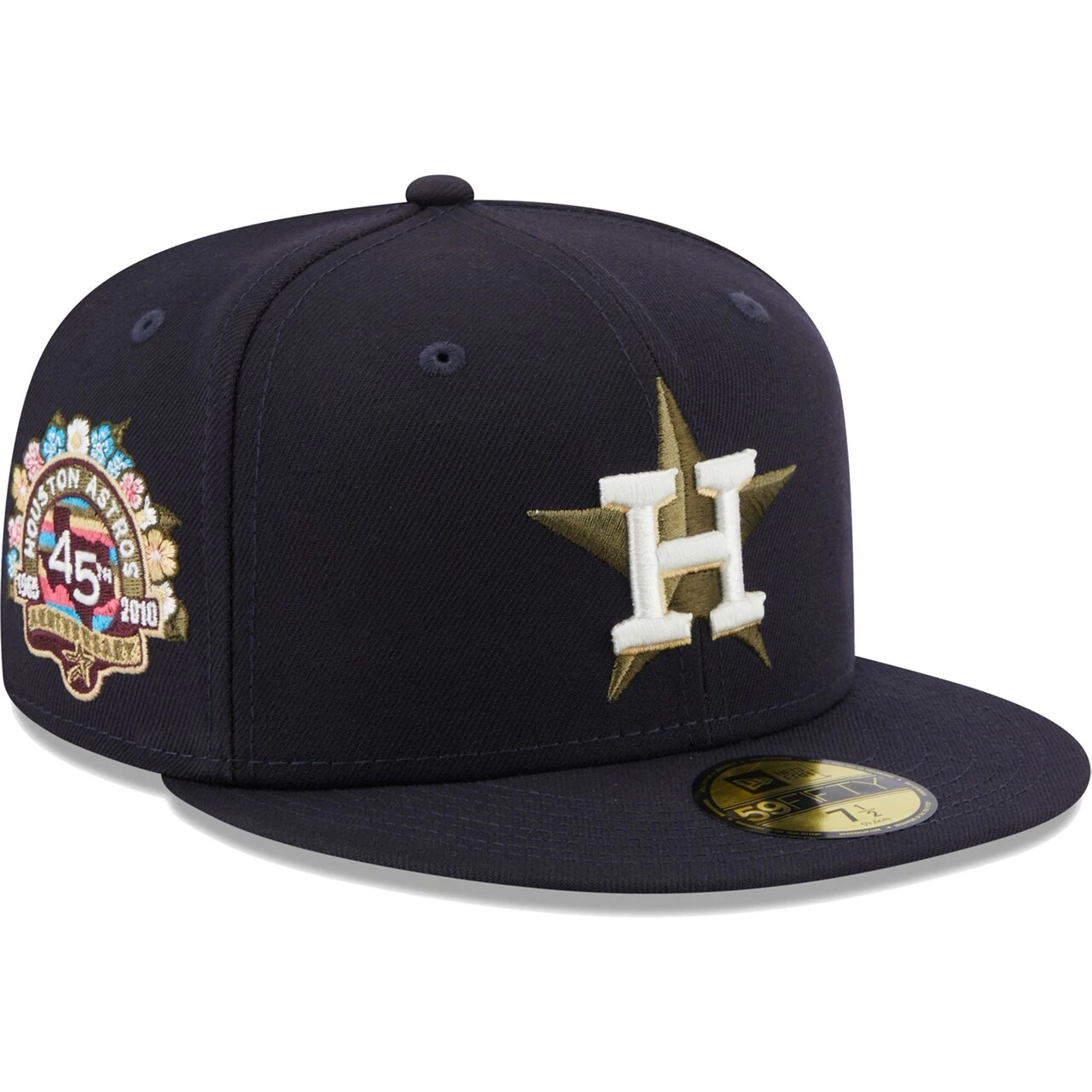 Men's Houston Astros New Era Navy 45th Anniversary Spring Training Botanical 59FIFTY Fitted Hat 1 Men's Houston Astros New Era Navy 45th Anniversary Spring Training Botanical 59FIFTY Fitted Hat