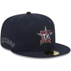 Men's Houston Astros New Era Navy Script Fill 59FIFTY Fitted Hat