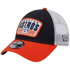 Men's Houston Astros New Era Navy Two-Tone Patch 9FORTY Snapback Hat