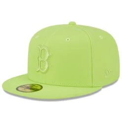 Men's Boston Red Sox New Era Neon Green 2023 Spring Color Basic 59FIFTY Fitted Hat