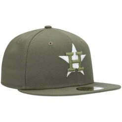 Men's Houston Astros New Era Olive White Logo 59FIFTY Fitted Hat -NEW ERA Sales Store mens new era olive houston astros white logo 59fifty fitted hat pi4208000 altimages ff 4208690 dc456a11738ac22c8ef3alt3 full