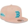 Men's Boston Red Sox New Era Pink Sky Aqua Undervisor 9FIFTY Snapback Hat