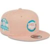 Men's Chicago Cubs New Era Pink Sky Aqua Undervisor 9FIFTY Snapback Hat