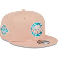 Men's Houston Astros New Era Pink Sky Aqua Undervisor 9FIFTY Snapback Hat