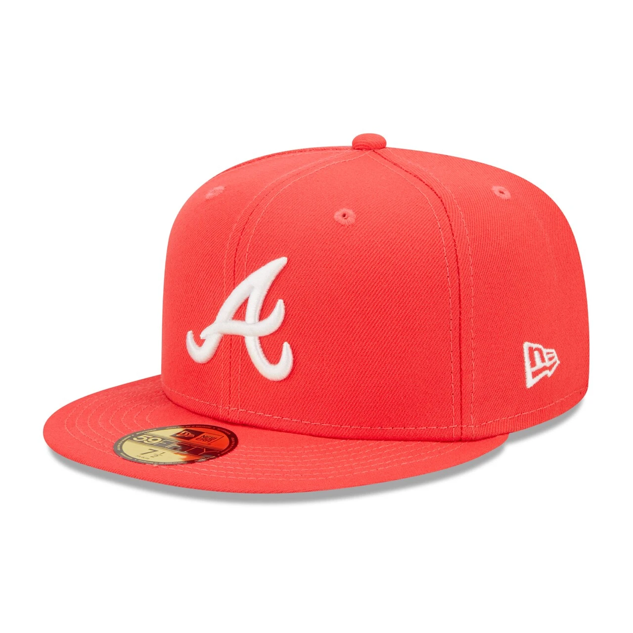 Men's Atlanta Braves New Era Red Lava Highlighter Logo 59FIFTY Fitted Hat 1 Men's Atlanta Braves New Era Red Lava Highlighter Logo 59FIFTY Fitted Hat