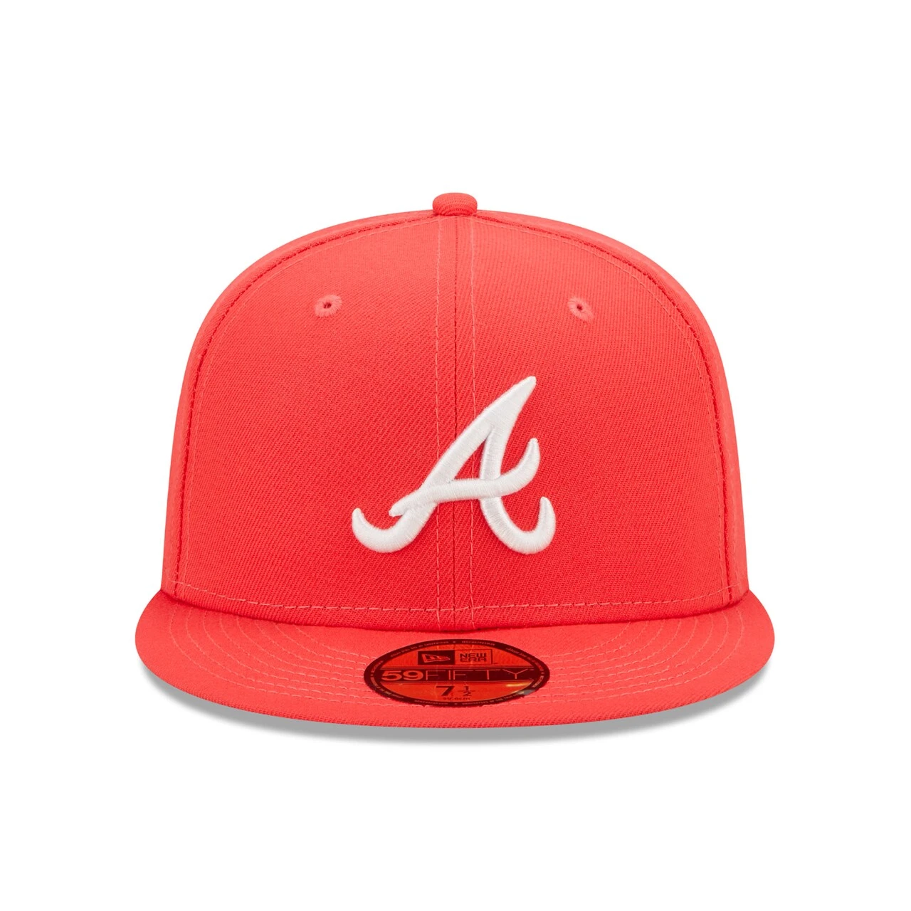 Men's Atlanta Braves New Era Red Lava Highlighter Logo 59FIFTY Fitted Hat 2 Men's Atlanta Braves New Era Red Lava Highlighter Logo 59FIFTY Fitted Hat - Image 2