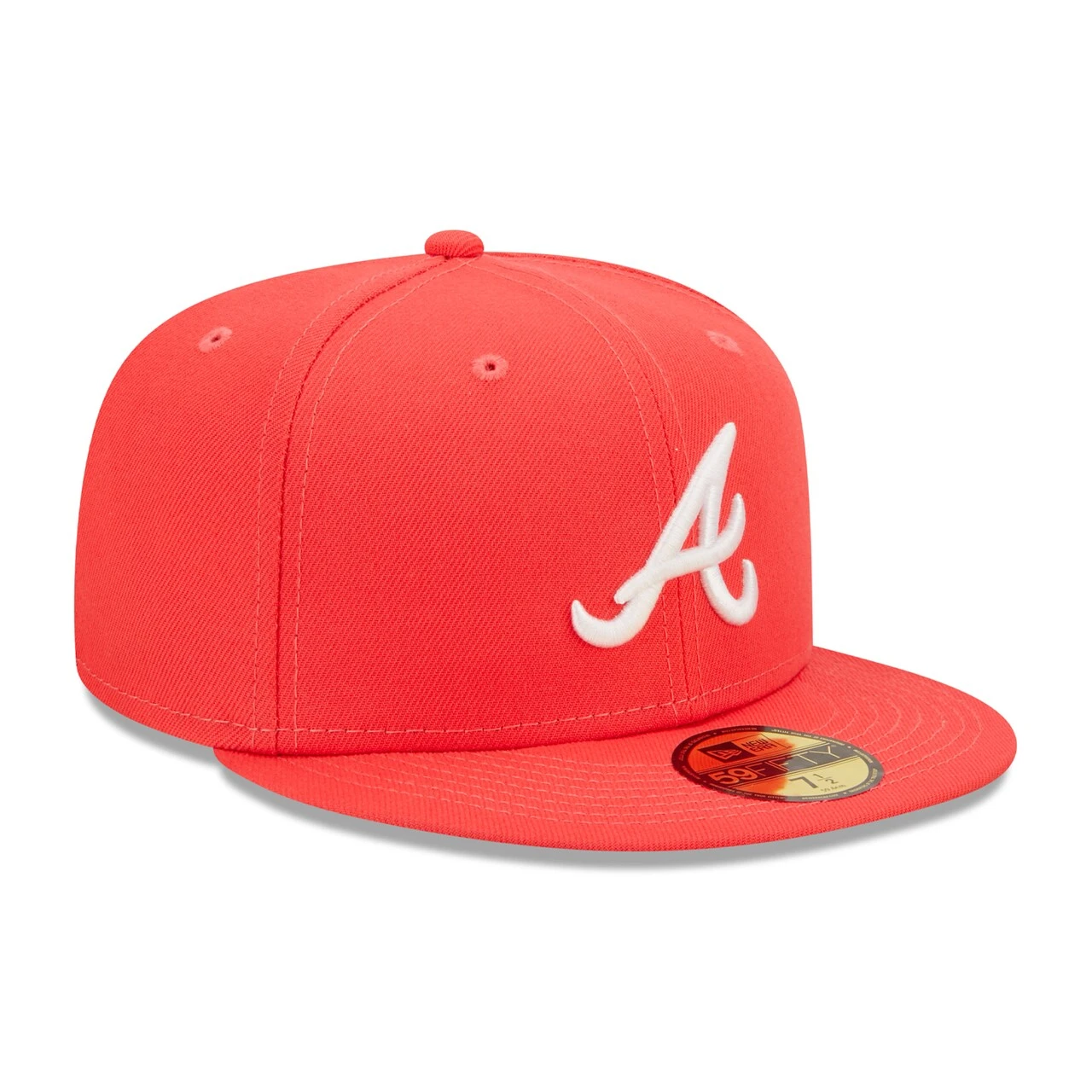 Men's Atlanta Braves New Era Red Lava Highlighter Logo 59FIFTY Fitted Hat 3 Men's Atlanta Braves New Era Red Lava Highlighter Logo 59FIFTY Fitted Hat - Image 3