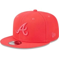 Men's Atlanta Braves New Era Red Spring Color Basic 9FIFTY Snapback Hat