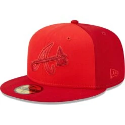 Men's Atlanta Braves New Era Red Tri-Tone 59FIFTY Fitted Hat