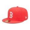 Men's Boston Red Sox New Era Red Lava Highlighter Logo 59FIFTY Fitted Hat