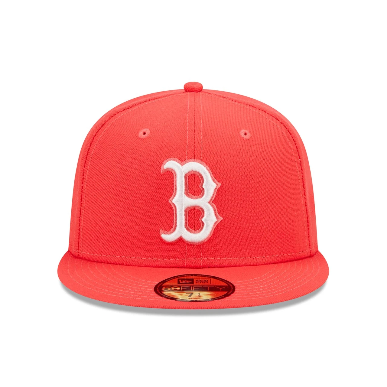 Men's Boston Red Sox New Era Red Lava Highlighter Logo 59FIFTY Fitted Hat 2 Men's Boston Red Sox New Era Red Lava Highlighter Logo 59FIFTY Fitted Hat - Image 2