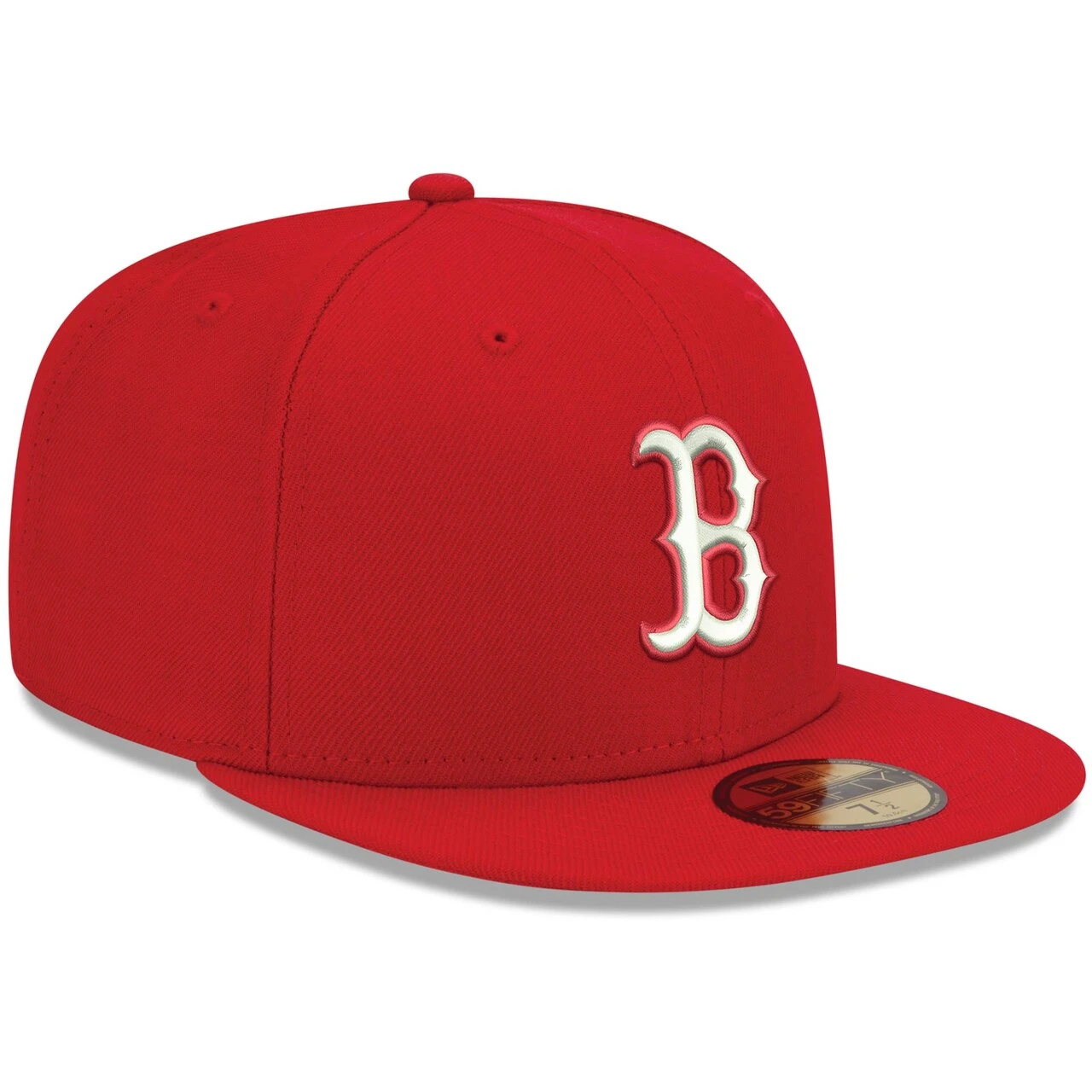 Men's Boston Red Sox New Era Red White Logo 59FIFTY Fitted Hat 3 Men's Boston Red Sox New Era Red White Logo 59FIFTY Fitted Hat - Image 3