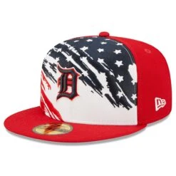 Men's Detroit Tigers New Era Red 2022 4th Of July On-Field 59FIFTY Fitted Hat