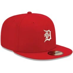 Men's Detroit Tigers New Era Red White Logo 59FIFTY Fitted Hat -NEW ERA Sales Store mens new era red detroit tigers white logo 59fifty fitted hat pi4208000 altimages ff 4208743 82ec3406bf147ee655efalt3 full