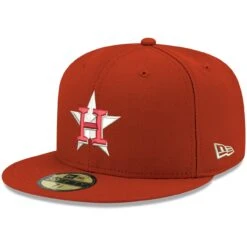 Men's Houston Astros New Era Red White Logo 59FIFTY Fitted Hat