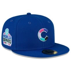 Men's Chicago Cubs New Era Royal 2016 World Series Polar Lights 59FIFTY Fitted Hat