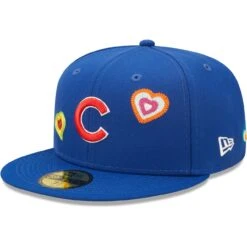 Men's Chicago Cubs New Era Royal Chain Stitch Heart 59FIFTY Fitted Hat