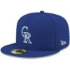 Men's Colorado Rockies New Era Royal White Logo 59FIFTY Fitted Hat