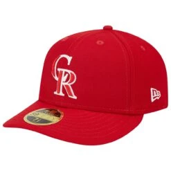 Men's Colorado Rockies New Era Scarlet Low Profile 59FIFTY Fitted Hat