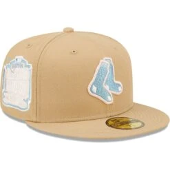 Men's Boston Red Sox New Era Tan 1999 MLB All-Star Game Sky Blue Undervisor 59FIFTY Fitted Hat