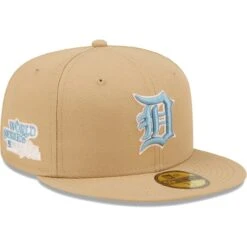 Men's Detroit Tigers New Era Tan 1984 World Series Sky Blue Undervisor 59FIFTY Fitted Hat